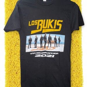 2021 Los Bukis black cotton t-shirt Size S #rock #music